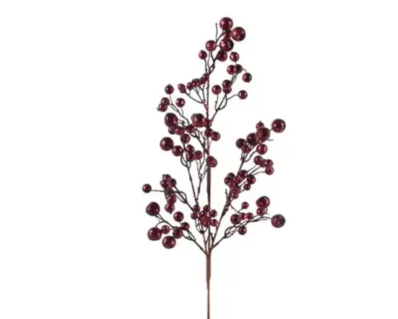 Glitter Red Berry Spray 68cm