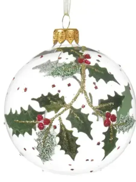 Holly Bauble White