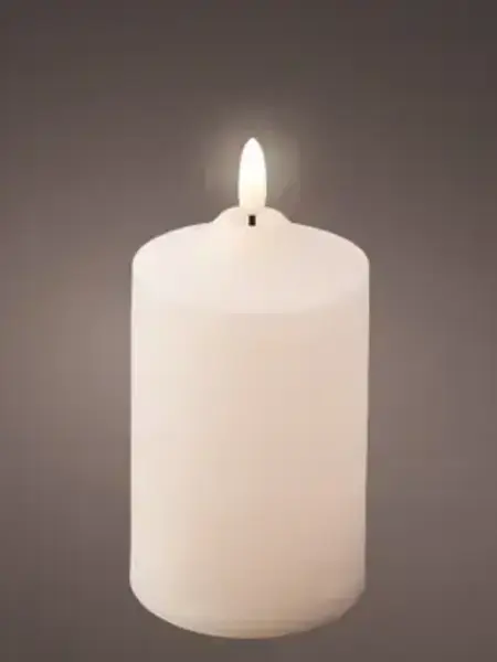 LED Single Wick Candle Warm White 7.5x15cm
