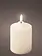 LED Single Wick Candle White 12.5cm