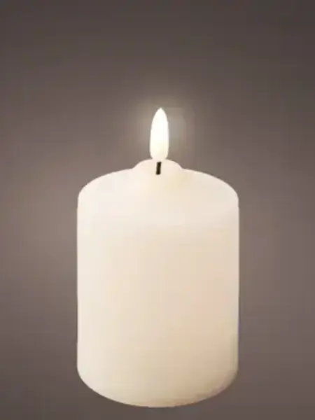 LED Single Wick Candle White 12.5cm