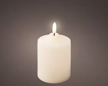 LED Single Wick Candle White 12.5cm