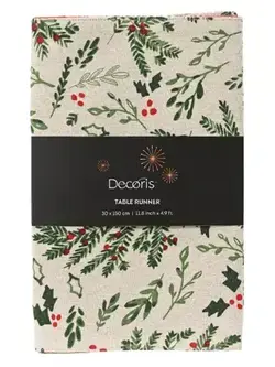Mistletoe and Holly Table Runner 150x30cm