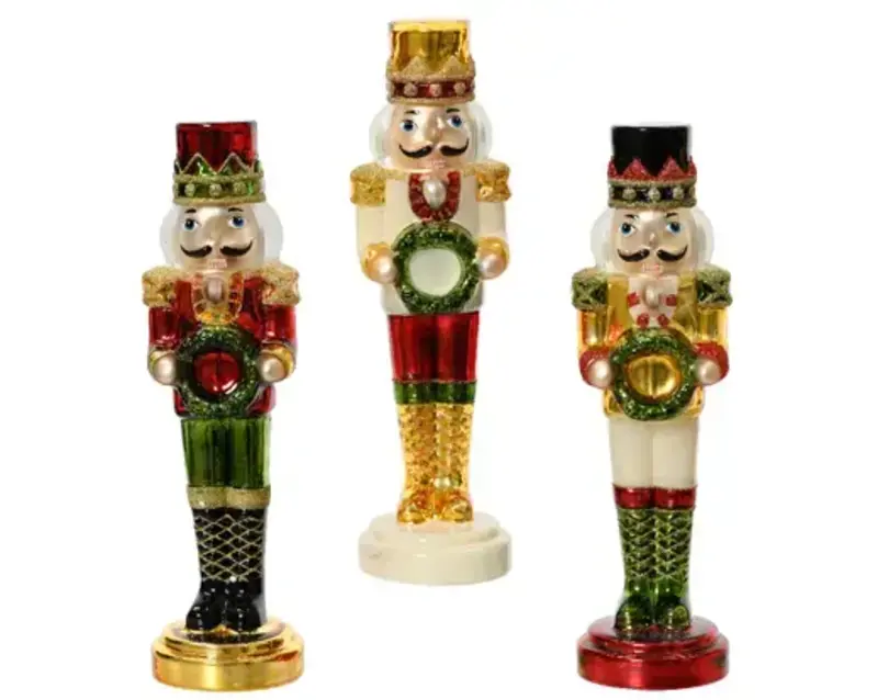 Glass Nutcracker 10"