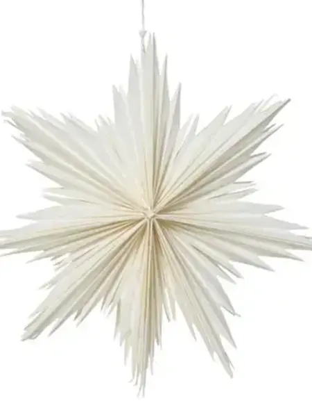 Paper Star Burst Ornament White