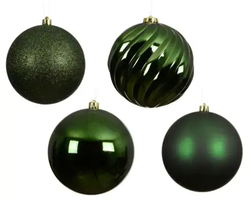 Pine Green Bauble Assorted