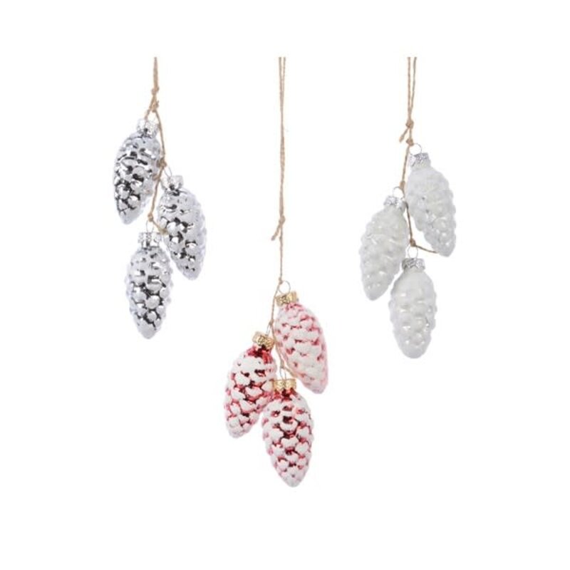 Pinecone Glass Ornament