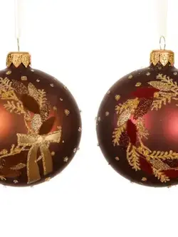 Wreath Bauble Brown