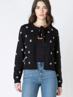 Dex Embellished Tie-Front Cardigan