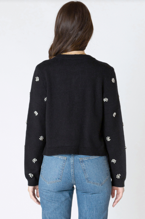 Dex Embellished Tie-Front Cardigan