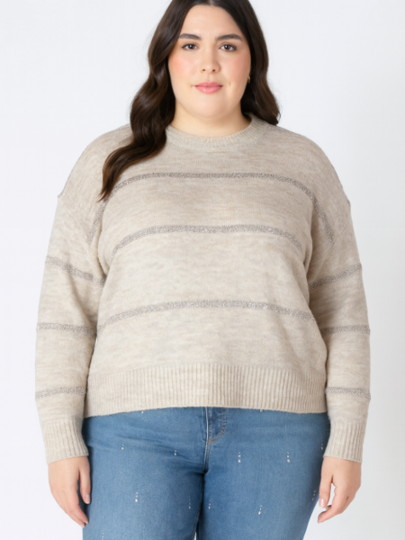 Dex Sequin Stripe Sweater