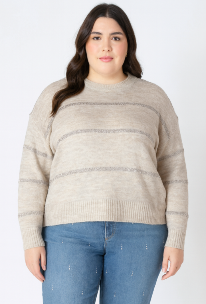 Dex Sequin Stripe Sweater