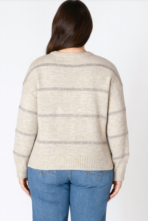 Dex Sequin Stripe Sweater