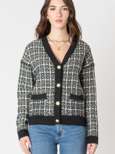 Dex Tweed Texture Cardigan
