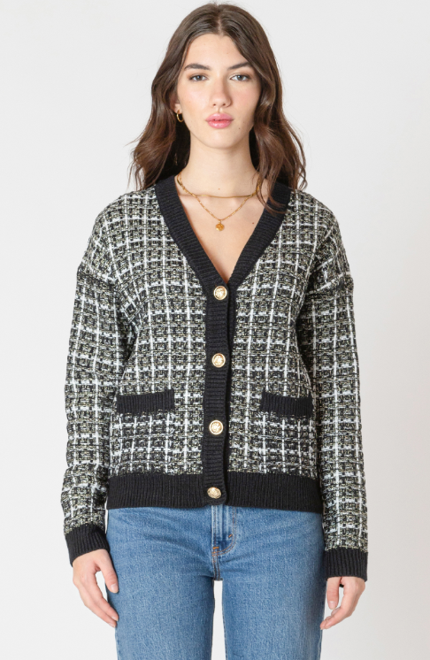 Dex Tweed Texture Cardigan