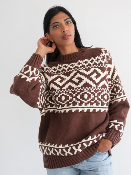 Brunette The Label Fair Isle Sweater