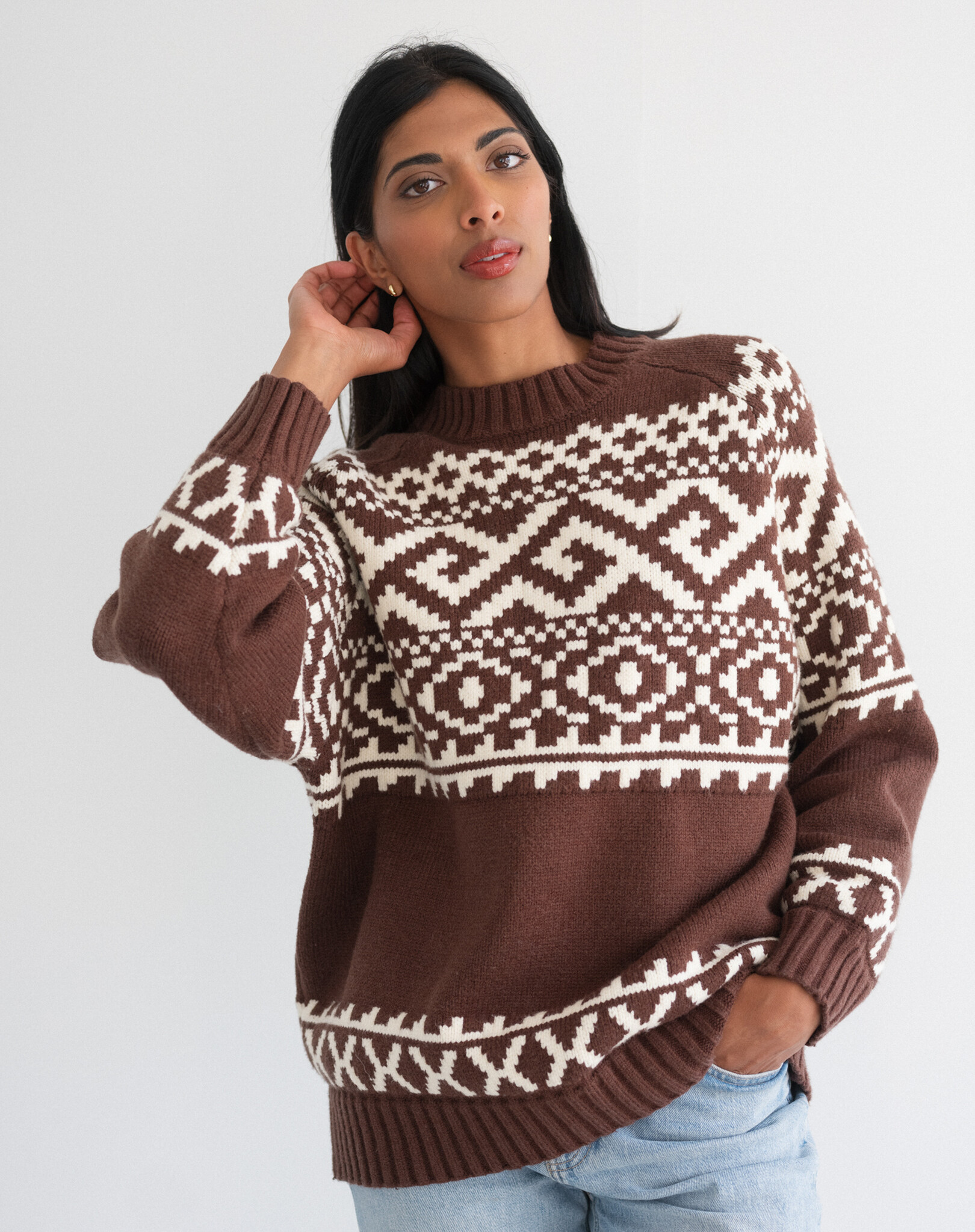 Brunette The Label Fair Isle Sweater