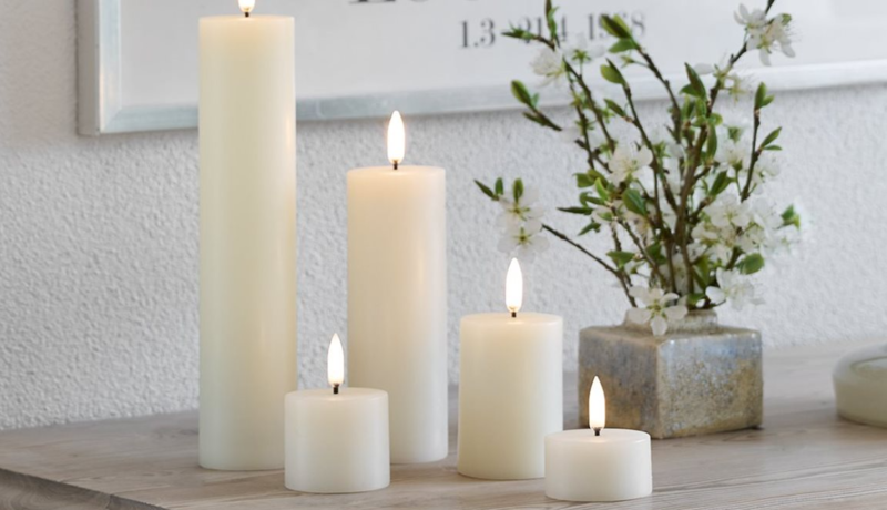LED Pillar Candle Ivory