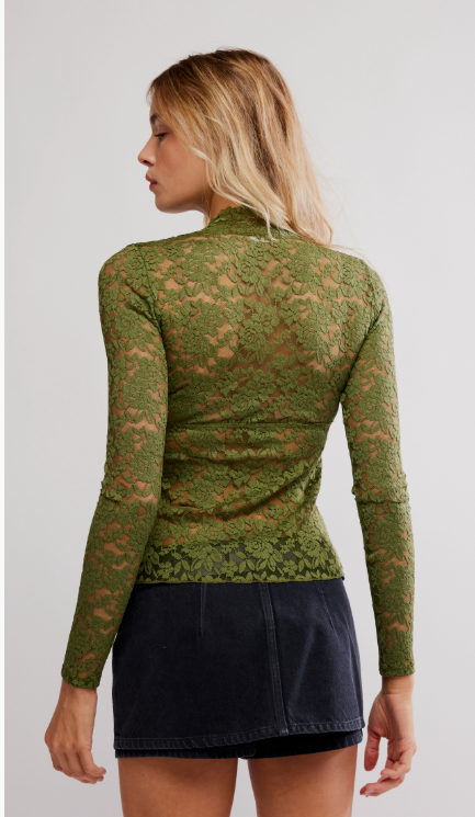 Free People All Day Lace Long Sleeve