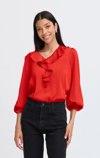 B.Young Flair Frill Blouse