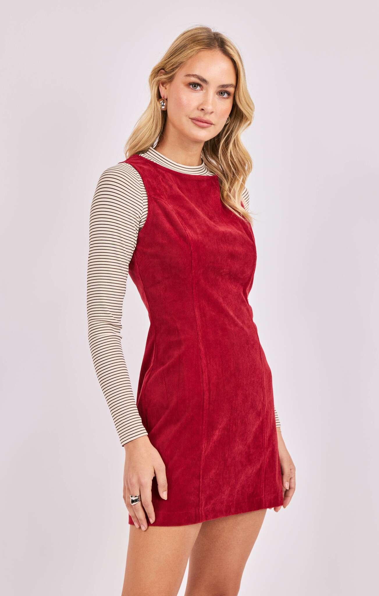Sadie and Sage Sky Bar Corduroy Mod Dress