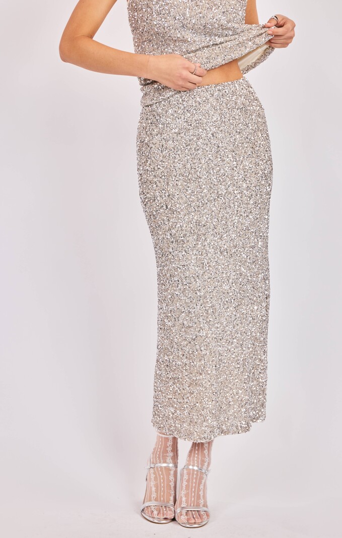 Sadie and Sage Luster Sequin Maxi Skirt