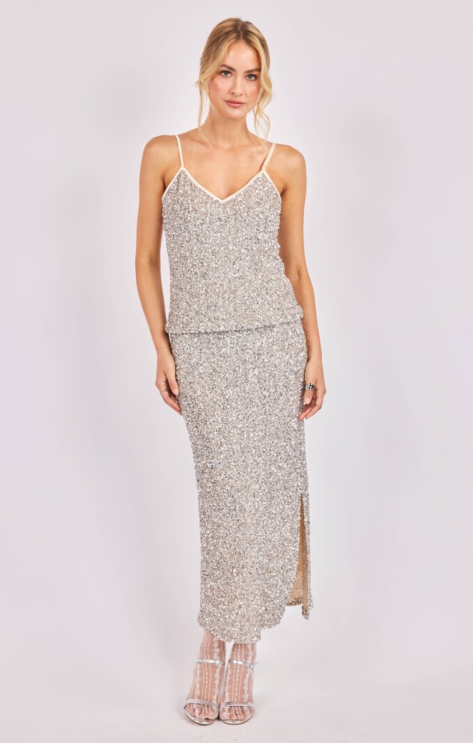 Sadie and Sage Luster Sequin Maxi Skirt