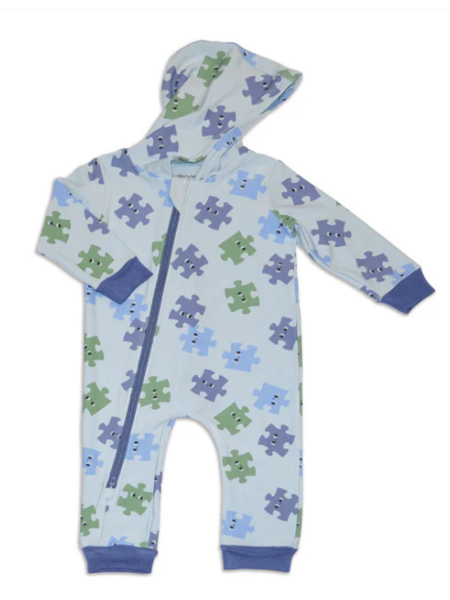 Silkberry Baby Bamboo Fleece Hooded Romper w/ Zipper