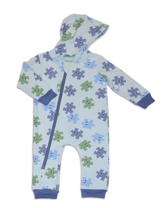 Silkberry Baby Bamboo Fleece Hooded Romper w/ Zipper