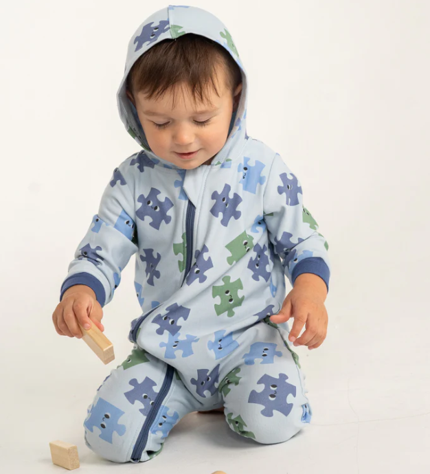 Silkberry Baby Bamboo Fleece Hooded Romper w/ Zipper