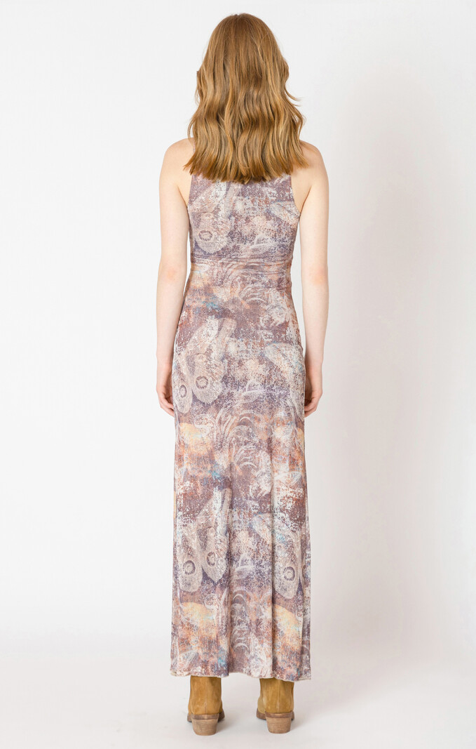 Dex Shirred Mesh Dress