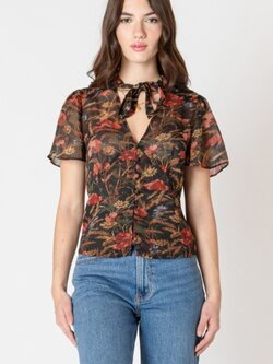 Dex Button Front Blouse