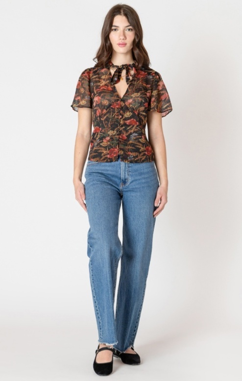 Dex Button Front Blouse