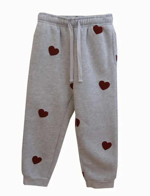 Brunette The Label Kids All Over Heart Jogger
