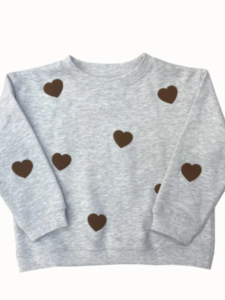 Brunette The Label All Over Heart Core Crew