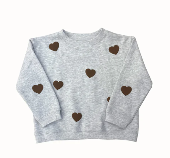 Brunette The Label Kids All Over Heart Core Crew