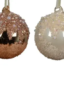 Beaded Glitter Bauble