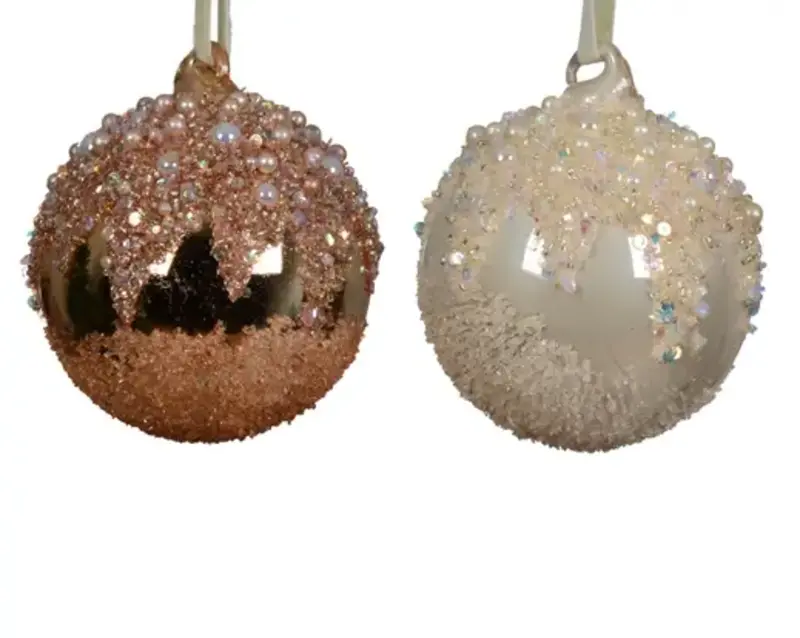 Beaded Glitter Bauble