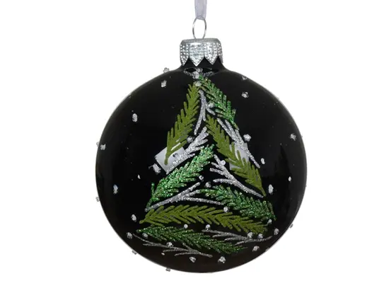 Bauble with Tree Black
