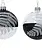 Glitter Fern Bauble Black