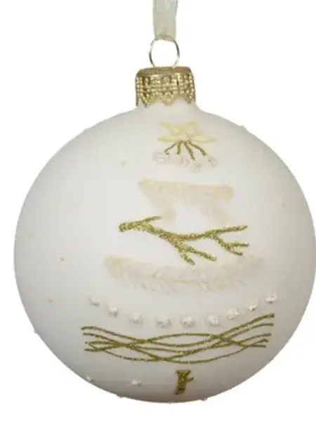 Branch Tree Matte Bauble White