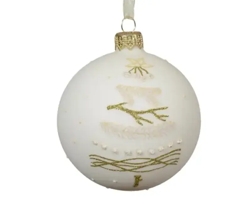 Branch Tree Matte Bauble White