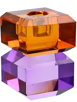 Retro Crystal Candleholder 3.5"