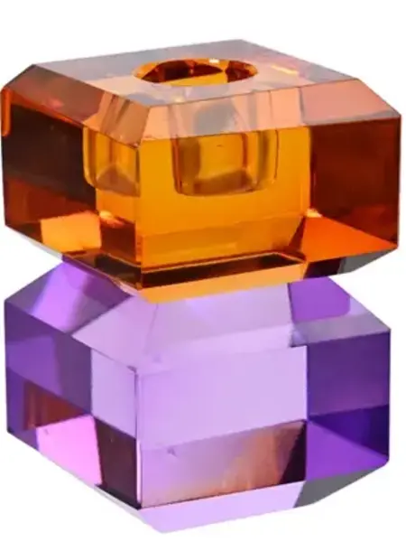 Retro Crystal Candleholder 3.5"