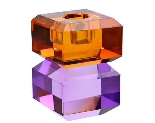 Retro Crystal Candleholder 3.5"