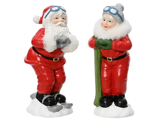 Terracotta Winter Santa 8"