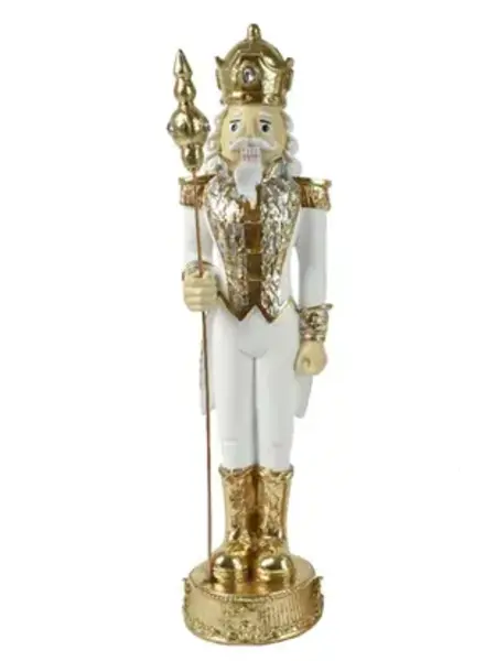 Gold Trim Nutcracker 15"