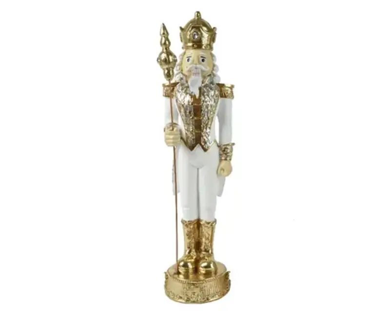 Gold Trim Nutcracker 15"