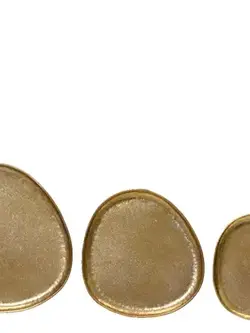 Organic Shape Plate Antique Gold