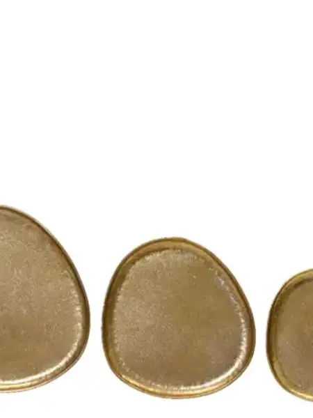 Organic Shape Plate Antique Gold